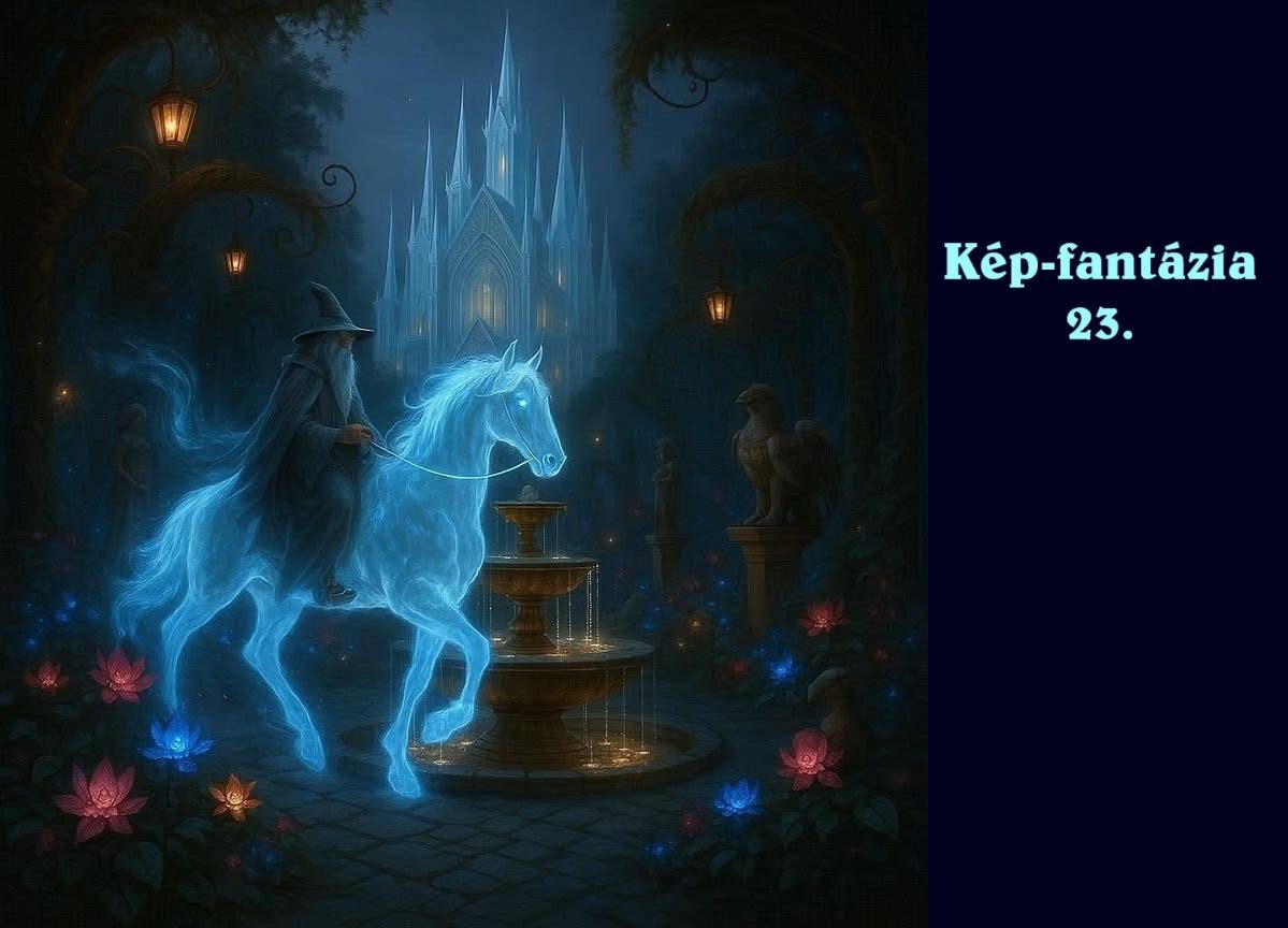 Petres Katalin: Mesevarázs című vers illusztrációja a Múzsák Könyvtárában