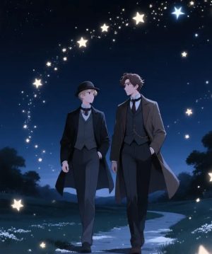 Varga-Ipacs Eszter: Az Éj titka című vers illusztrációja a Múzsák Könyvtárában