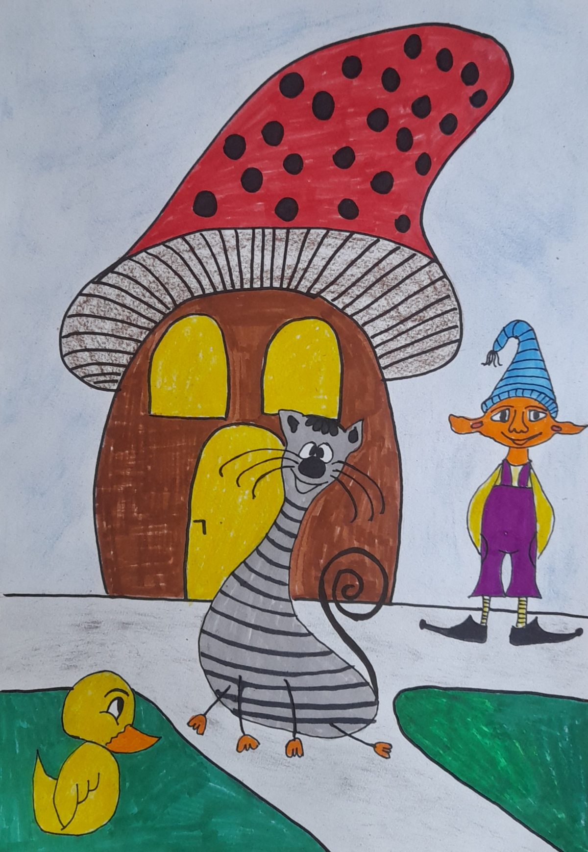 Bubrik Zseraldina: Merre jár a boldogság? című mese illusztrációja a Múzsák Könyvtárában