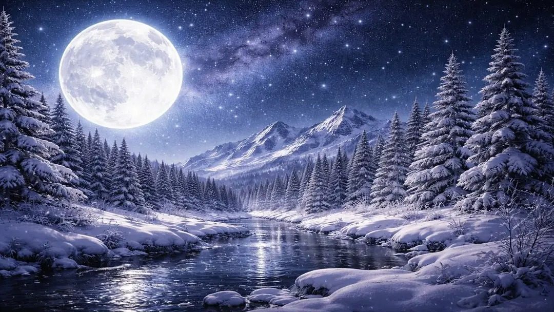 Gábor Edit: Egy kis hóesés című vers illusztrációja a Múzsák Könyvtárában