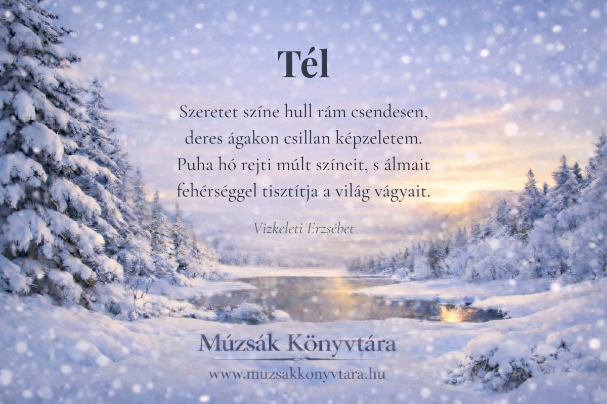 Vizkeleti Erzsébet: Télvarázs című vers illusztrációja a Múzsák Könyvtárában