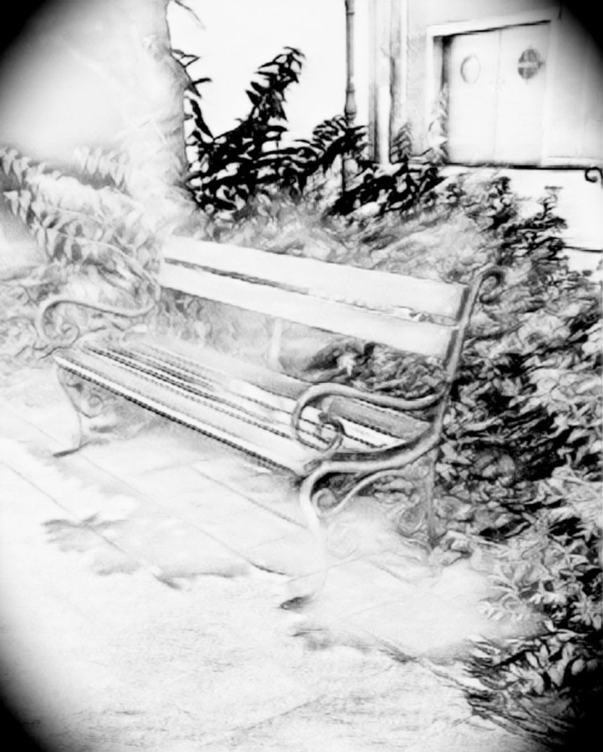 Zita Veress: A magány és én című vers illusztrációja a Múzsák Könyvtárában