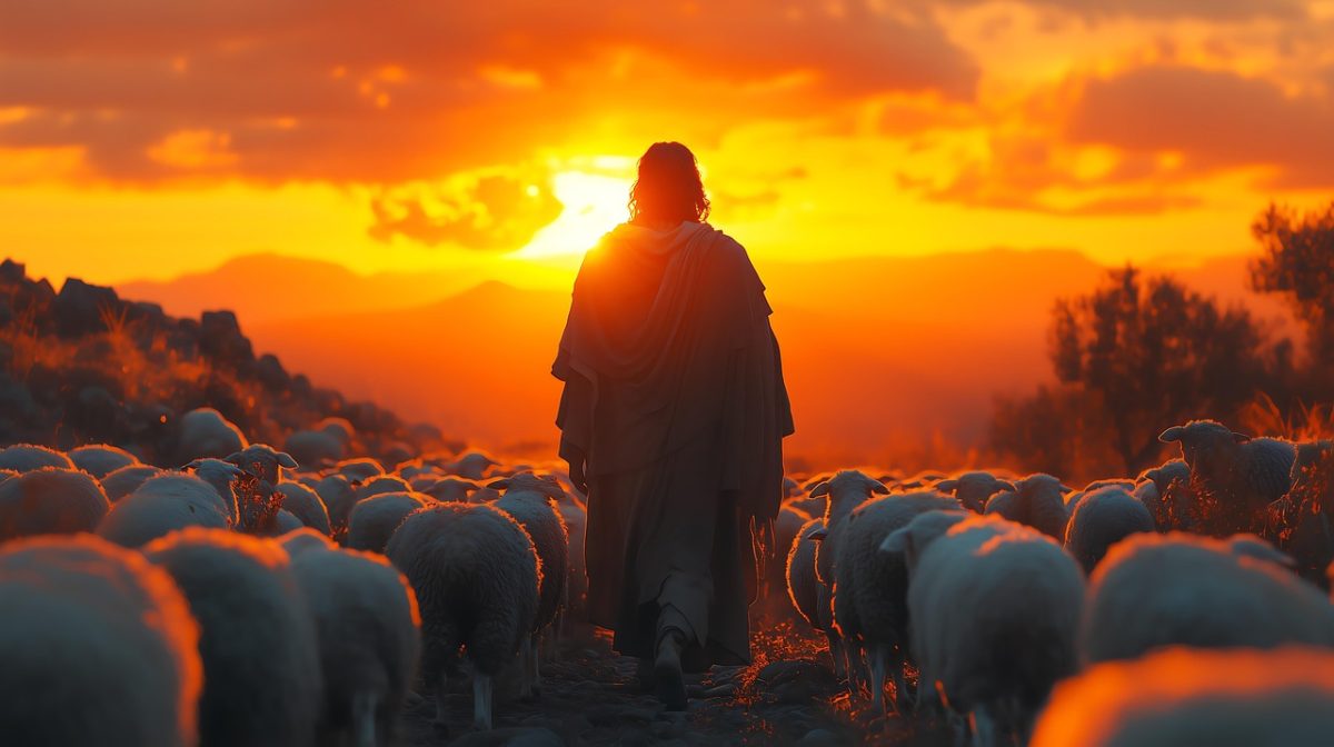 Vizkeleti Erzsébet: A pásztor, aki nem ért oda című vers illusztrációja a Múzsák Könyvtárában