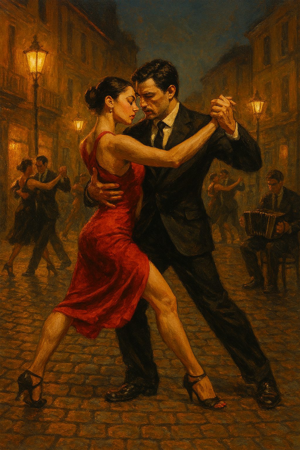 Balogh Erika: Egy tangó Buenos Airesben című novella illusztrációja a Múzsák Könyvtárában.