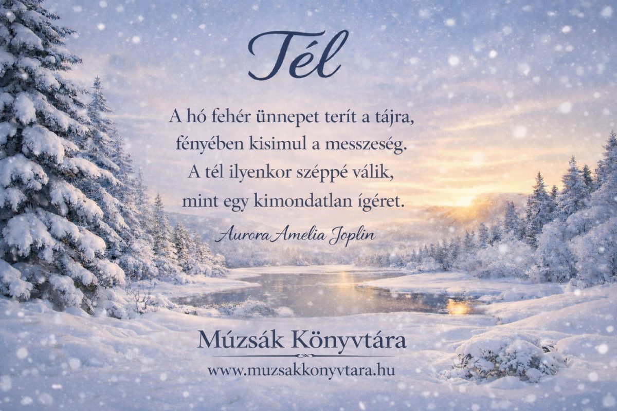Aurora Amelia Joplin: Tél című vers illusztrációja a Múzsák Könyvtárában