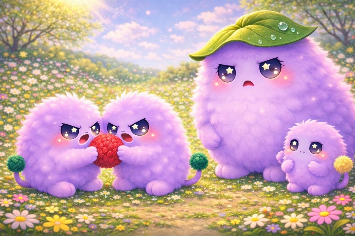 Aurora Amelia Joplin: Pamcsi család – A piros sziromlabda című mese illusztrációja a Múzsák Könyvtárában