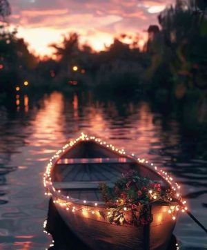 Vasasné Koszla Beáta: Kishajóm című vers illusztrációja a Múzsák Könyvtárában