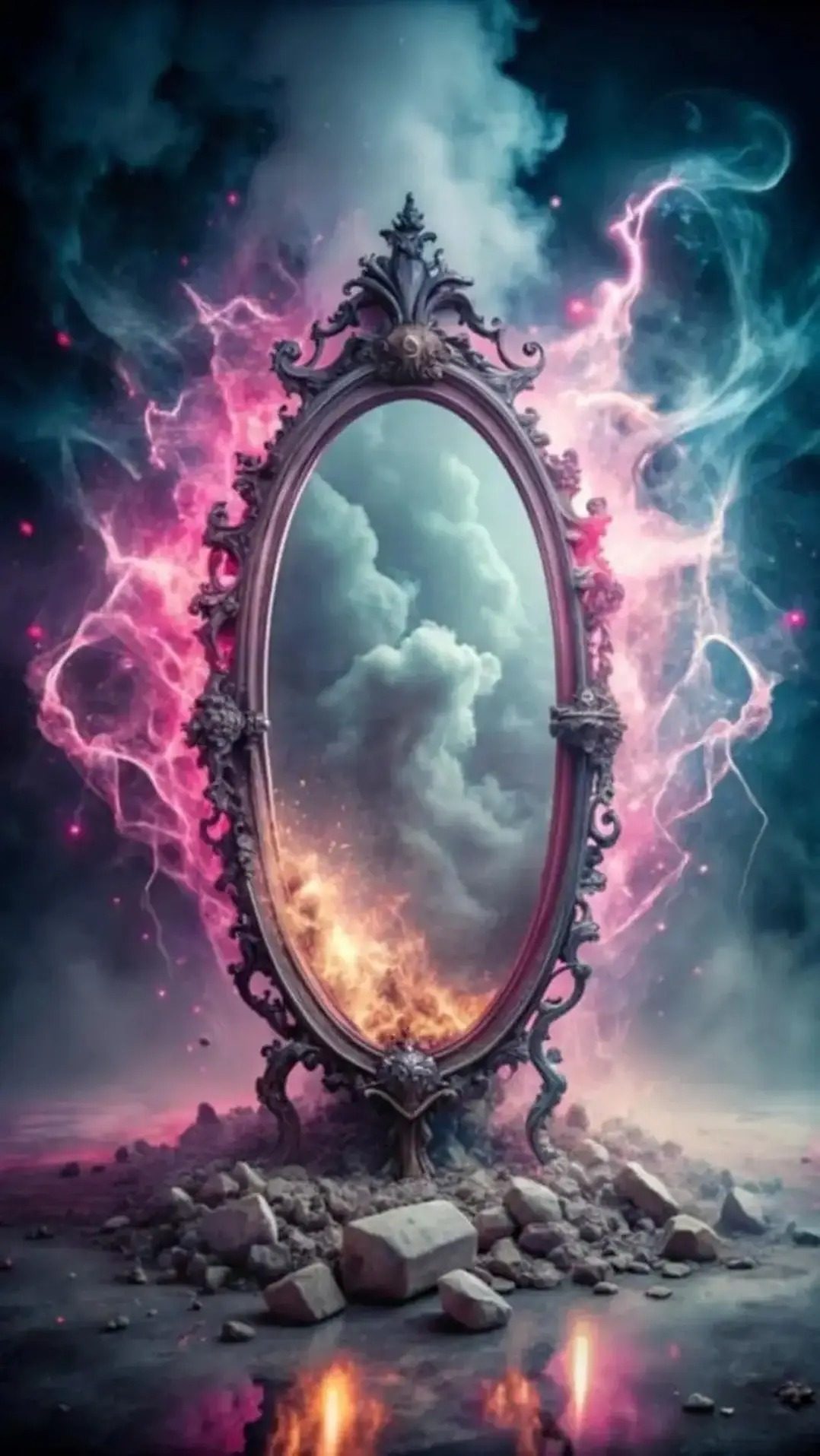 Gábor Edit: Varázstükör című vers illusztrációja a Múzsák Könyvtárában