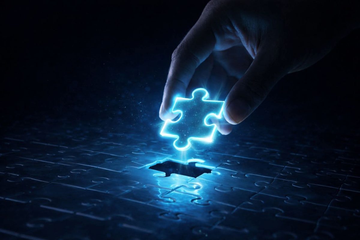 K. Barbara: Hiányzó darab című vers illusztrációja a Múzsák Könyvtárában