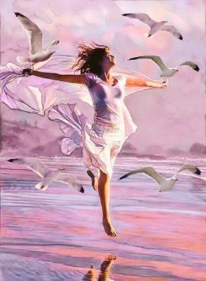 Bonnie Marcelé: Körforgás című vers illusztrációja a Múzsák Könyvtárában