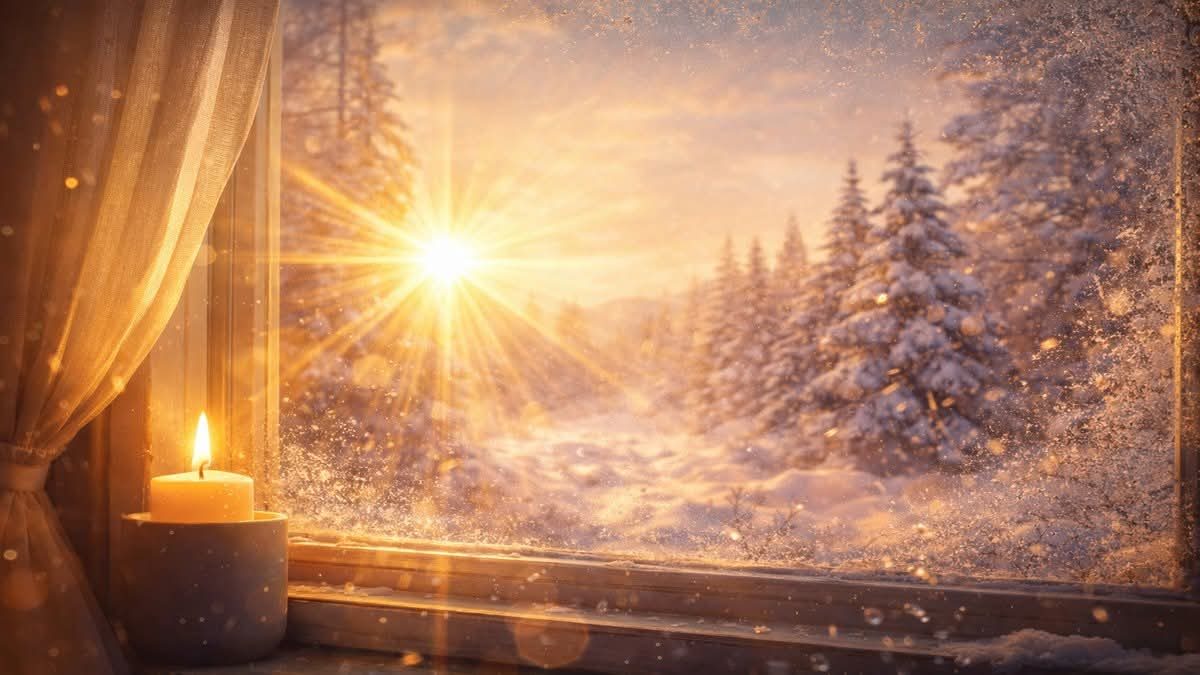 Soósné Balassa Eszter: A Fény című vers illusztrációja a Múzsák Könyvtárában